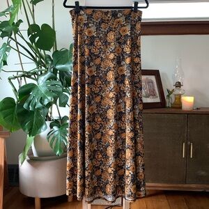 Fall Floral Maxi Skirt